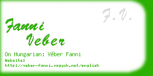 fanni veber business card